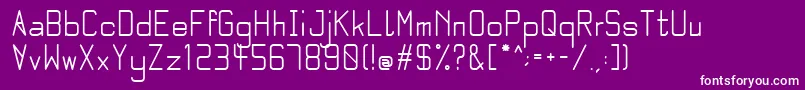Quarter bold-Schriftart – Weiße Schriften auf violettem Hintergrund