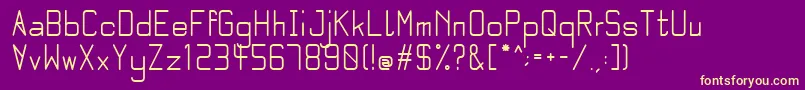 Quarter bold Font – Yellow Fonts on Purple Background