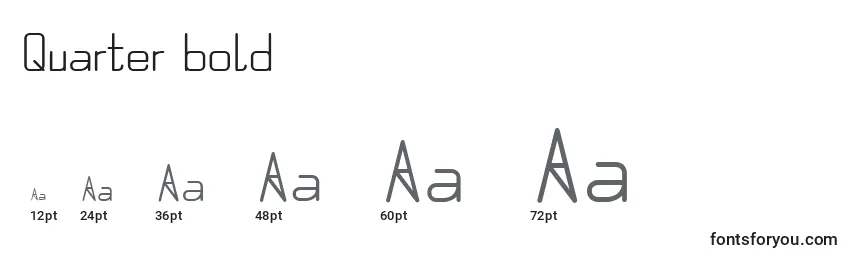 Quarter bold Font Sizes
