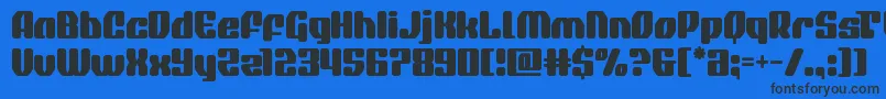 Шрифт quasarpacer – чёрные шрифты на синем фоне