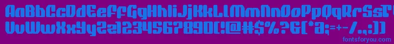 quasarpacer Font – Blue Fonts on Purple Background