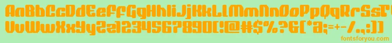 quasarpacer Font – Orange Fonts on Green Background