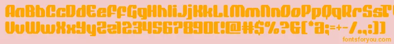 quasarpacer Font – Orange Fonts on Pink Background