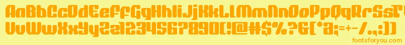 quasarpacer Font – Orange Fonts on Yellow Background