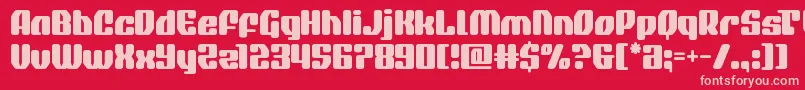 quasarpacer Font – Pink Fonts on Red Background