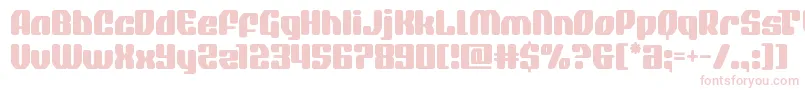 quasarpacer-fontti – vaaleanpunaiset fontit valkoisella taustalla