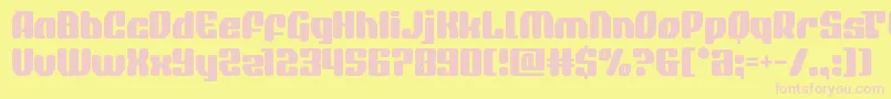 Czcionka quasarpacer – różowe czcionki na żółtym tle