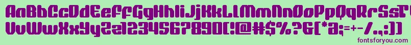 quasarpacer Font – Purple Fonts on Green Background