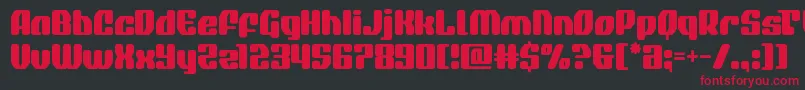 quasarpacer Font – Red Fonts on Black Background