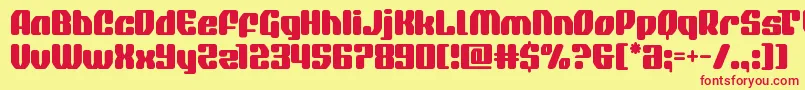 quasarpacer Font – Red Fonts on Yellow Background
