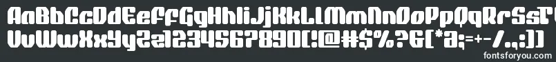 Шрифт quasarpacer – белые шрифты на чёрном фоне