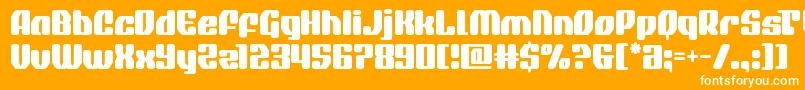 quasarpacer Font – White Fonts on Orange Background