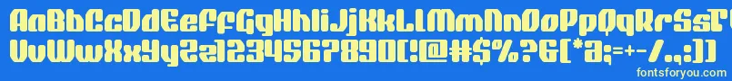 quasarpacer Font – Yellow Fonts on Blue Background