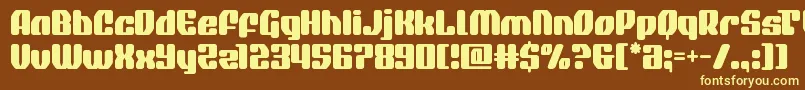 quasarpacer Font – Yellow Fonts on Brown Background