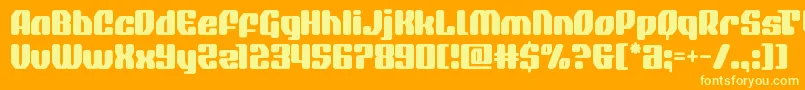 quasarpacer Font – Yellow Fonts on Orange Background