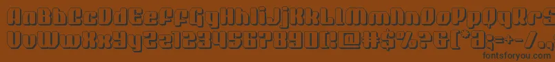 Police quasarpacer3d – polices noires sur fond brun