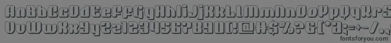 quasarpacer3d Font – Black Fonts on Gray Background