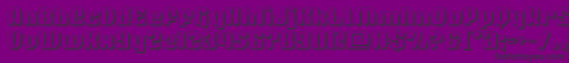 quasarpacer3d Font – Black Fonts on Purple Background