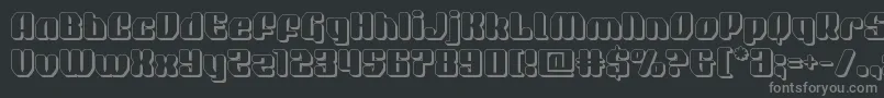 quasarpacer3d Font – Gray Fonts on Black Background