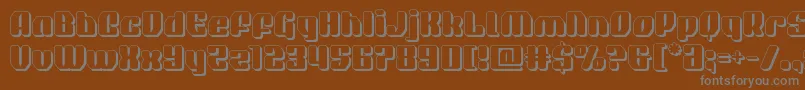 quasarpacer3d Font – Gray Fonts on Brown Background