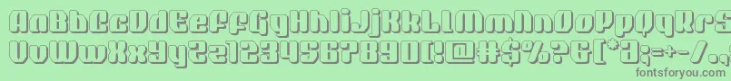 quasarpacer3d Font – Gray Fonts on Green Background