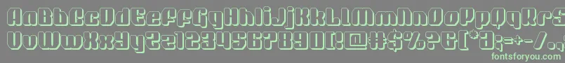 Fonte quasarpacer3d – fontes verdes em um fundo cinza