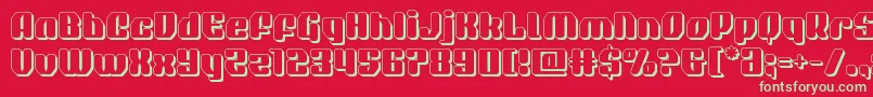 quasarpacer3d Font – Green Fonts on Red Background