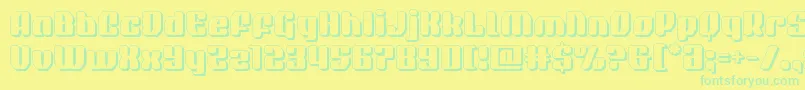 Więcej informacji o czcionce quasarpacer3d Czcionka quasarpacer3d – zielone czcionki na żółtym tle
