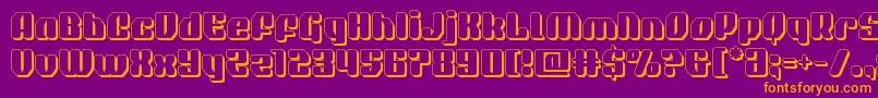 quasarpacer3d Font – Orange Fonts on Purple Background