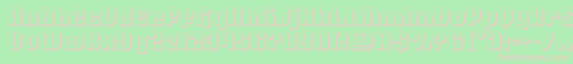 quasarpacer3d Font – Pink Fonts on Green Background