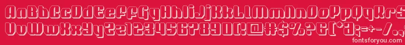 quasarpacer3d Font – Pink Fonts on Red Background