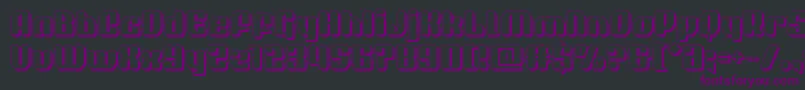 quasarpacer3d-Schriftart – Violette Schriften auf schwarzem Hintergrund