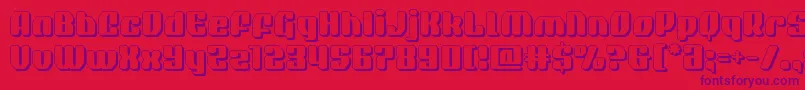 quasarpacer3d Font – Purple Fonts on Red Background
