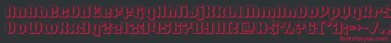 quasarpacer3d Font – Red Fonts on Black Background
