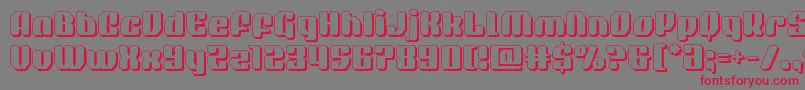 quasarpacer3d Font – Red Fonts on Gray Background