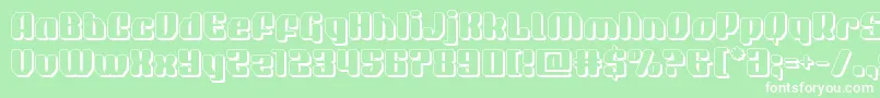 quasarpacer3d Font – White Fonts on Green Background