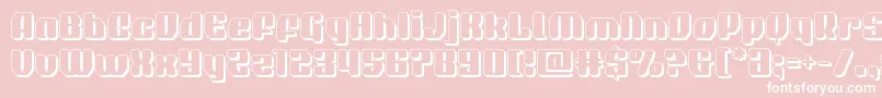 quasarpacer3d Font – White Fonts on Pink Background