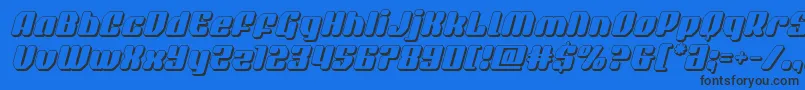 quasarpacer3dital Font – Black Fonts on Blue Background