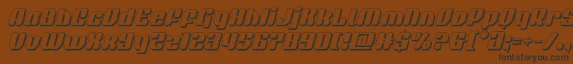 Шрифт quasarpacer3dital – чёрные шрифты на коричневом фоне