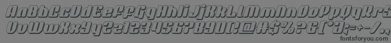Шрифт quasarpacer3dital – чёрные шрифты на сером фоне