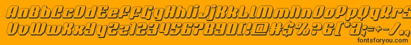 quasarpacer3dital Font – Black Fonts on Orange Background