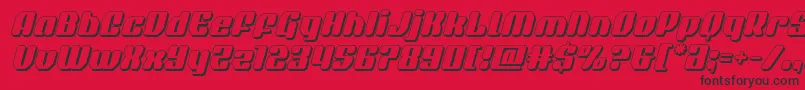 quasarpacer3dital Font – Black Fonts on Red Background