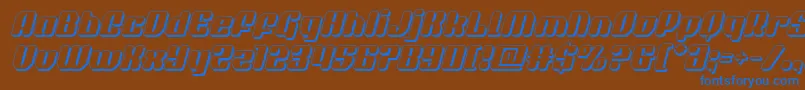 quasarpacer3dital Font – Blue Fonts on Brown Background