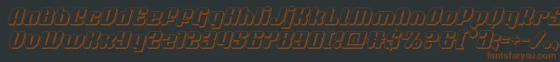 Шрифт quasarpacer3dital – коричневые шрифты на чёрном фоне