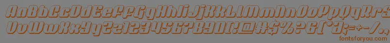 Шрифт quasarpacer3dital – коричневые шрифты на сером фоне
