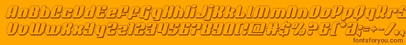 quasarpacer3dital Font – Brown Fonts on Orange Background