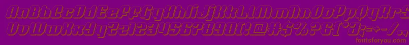 quasarpacer3dital Font – Brown Fonts on Purple Background