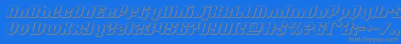 quasarpacer3dital Font – Gray Fonts on Blue Background