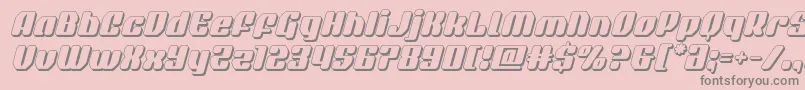 quasarpacer3dital Font – Gray Fonts on Pink Background