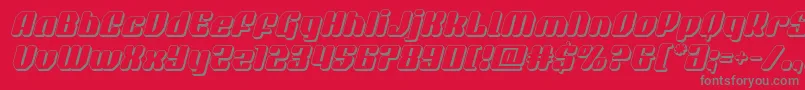 quasarpacer3dital Font – Gray Fonts on Red Background